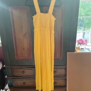 Yellow flowy jumpsuit- Urban Outfitters